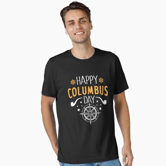 Happy Columbus Day Discovery Italian Explorer, america flag gift Essential T-Shirt
