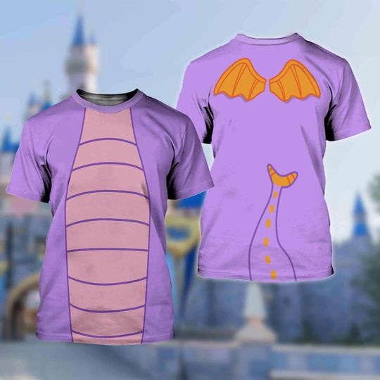 Disney Figment Dragon Costume 3D Halloween Shirt, Figment EpcotTrip Family Matching Tee, Figment Halloween Cosplay, Figment Cosplay Costume