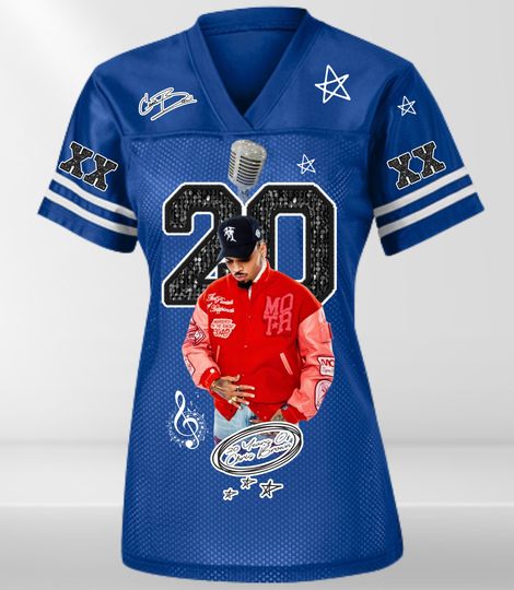 Chris Brown Breezy Bowl 20 Tour Jersey  Limited Edition Fan Gear