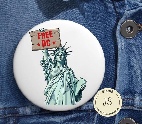 Free DC Pin Button in 3 Sizes, Resist Federal Overreach Protest Pin, Human Rights Pin, Protest Pin, Anti Trump Pin, Social Justice Pin