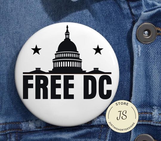Hands Of  Free DC Anti Trump Pin Button in 3 Sizes, Resist Federal Overreach Protest Pin, Human Rights Pin, Protest Pin, Social Justice