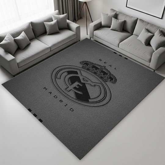 Rêal Madrid Rug, Football Team Rug, Soccer Rug, Champions Area Rug, Living Room Large Rug