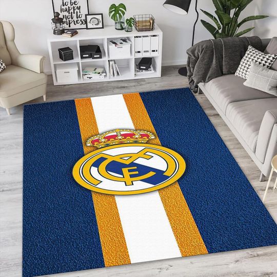 Discover Real Madrid Rug, Football Team Rug, Soccer Rug, Popular Rug, Aesthetic Rug, Living Room Rug, 10x12 Rug, 6x9 Rug, Teen Room Rug, Unique Rug