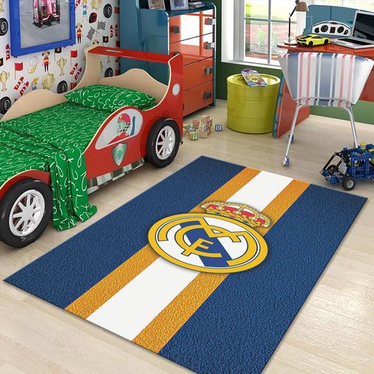 Discover Real Madrid Rug, Soccer Rug, Custom Rug, Area Rug, Popular Rug, Modern Rug, Sport Rug,RMA Fan Rug,Living Room Rug, Hala Madrid, Real Madrid,