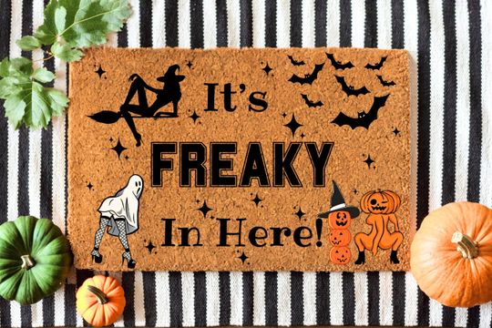 Funny Halloween Doormat Halloween Decor, Funny Doormat For Halloween, Halloween Door Mat, Welcome Mat, Funny Door Mat, There's Some Horrors