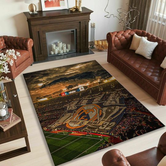 Rêal Madrid Rug, Champion Rug, Living Room Rug, Personalized Rug, Aesthetic Rug
