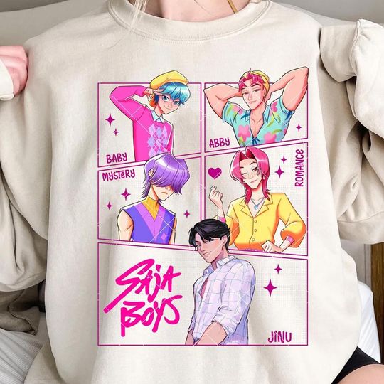 Saja boys Kpop Huntrix Sweatshirt, Saja boys Merch, Derpy Tiger Sweatshirt, Gift for Huntrix, Saja Boys Fans, Gift for Kpop Fans Sweatshirt