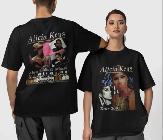 Vintage 2005 Alicia Keys Diary Tour 2005 T-shirt