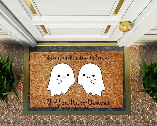 Halloween Doormat, Ghost Welcome Mat, Halloween Decor Outdoor, Boo Doormat, Halloween Decor, Funny Door Mats, Funny Halloween Doormat