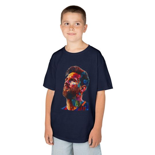 Kids Messi Graphic Tee - Stylish Cotton T-Shirt for Young Soccer Fans