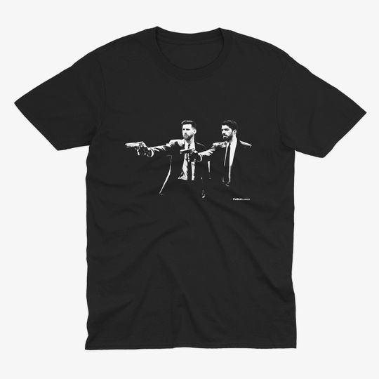 Lionel Messi & Luis Suarez Pulp Fiction Style T Shirt FC Barcelona T Shirt