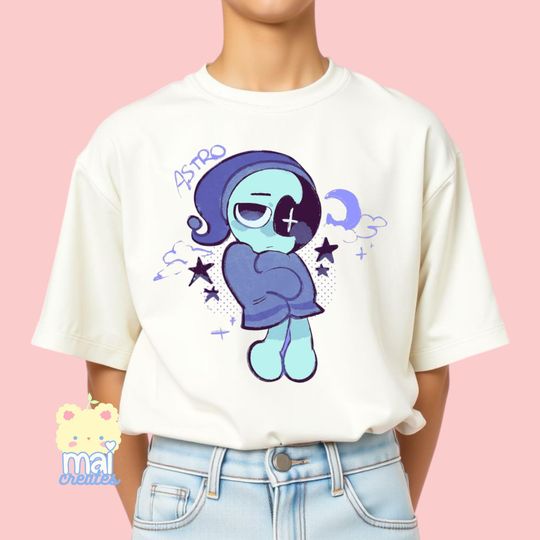 Roblox | Dandys World Character Astro Unisex Youth T-Shirt | Video Gamer Boys Girls Birthday Gift Present