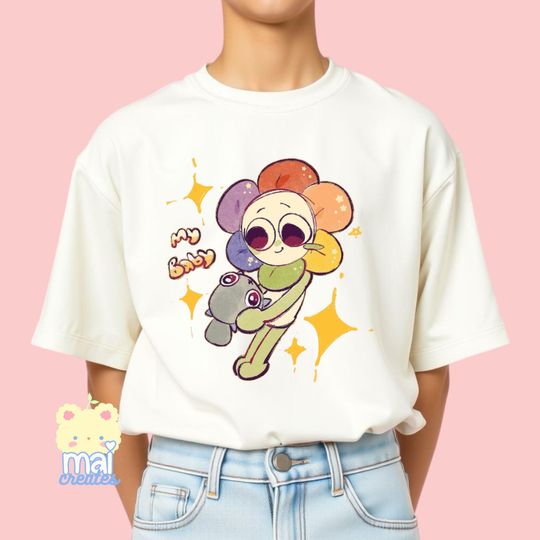 Roblox | Dandys World Character Dandy + Pebble Unisex Youth T-Shirt | Gamer Boys Girls Birthday Gift