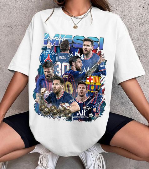 Lionel Messi Bootleg Design T-shirt, Football T-shirt, Messi T-shirt, Barcelona