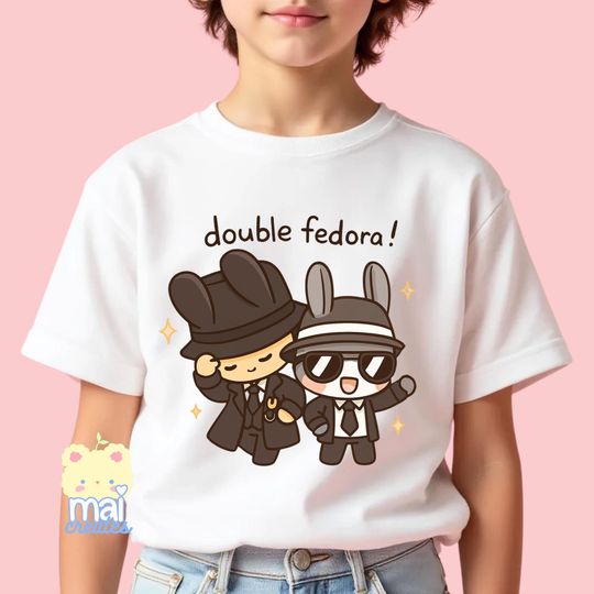 Roblox | Forsaken Chase Mafioso T-Shirt | Video Gamer Boys Birthday Gift Present | Double Fedora Elliot