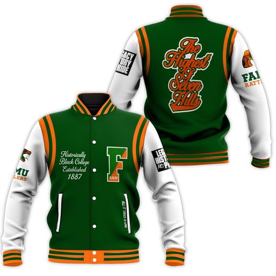 Florida A&M Varsity Jacket, Vintage Style Motto Letterman Jacket