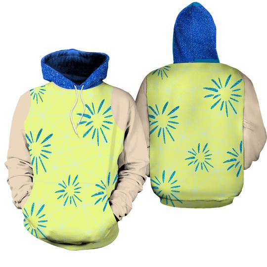 Joy Inside Out All Over Print Costume Shirt, Inside Out Joy Hoodie, Disneyland Cosplay Shirt, Inside Out Emotions Shirt Shirt