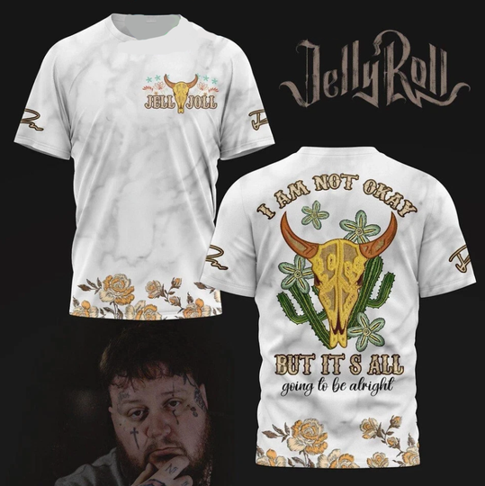 Jelly Roll The West Country I Am Not Okay Fan 3D T-Shirt