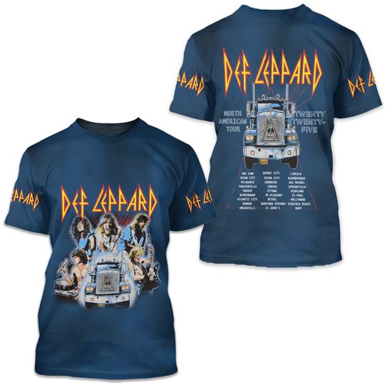 Def Leppard Tour 2025 Limited Edition Unisex 3D T-Shirt All Sizes
