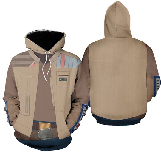 Finn Inspired Cosplay Hoodie, Star Wars Resistance Costume Jogger, Comic Con Halloween Outfit for Men, Halloween Cosplay Hoodie