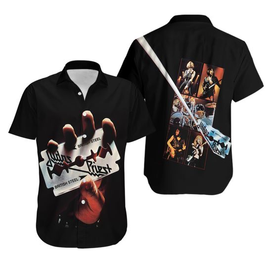 Judas Priest British Steel Album Cover Hawaiian Shirt