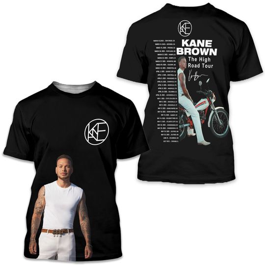 Kane Brown The High Road Tour 2025 3D T-Shirt