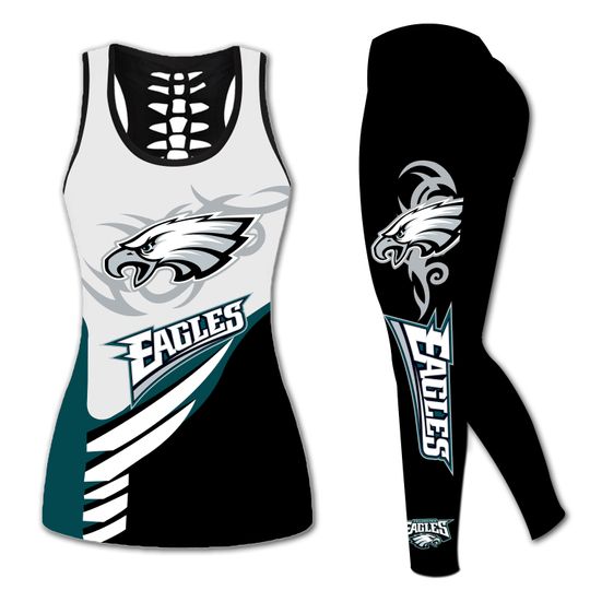 Philadelphia Eagles Hollow Tank Top Legging Sets
