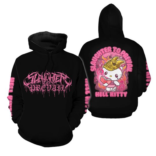 Slaughter To Prevail Hell Kitty Classic 3D Hoodie S-5XL