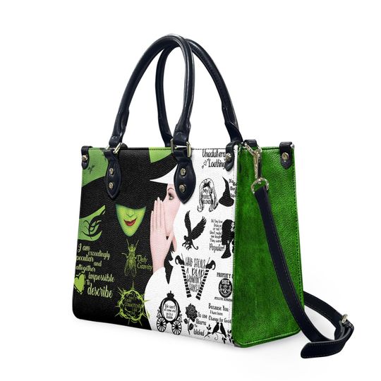 Wicked The Movie Leather Handbag, The Wicked Fan Gift Shoulder Bag