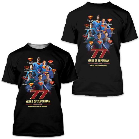 77 Years of Superman 1948-2025 T-Shirt