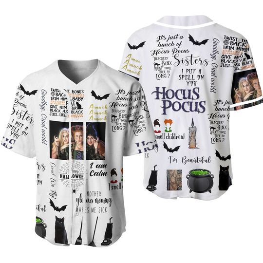 Hocus Pocus Sanderson Sisters Halloween Witches Baseball Jersey Shirt