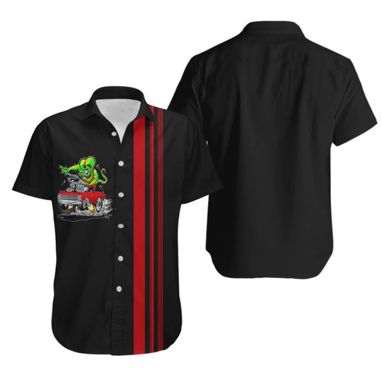 Rat Fink Hawaiian Shirt - Hot Rod Culture Shirt