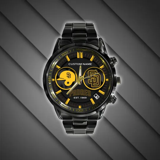 Discover San Diego Team Padres Baseball Stainless Steel Watch