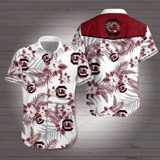 South Carolina Gamecocks Hawaiian Shirt, NCAA College Team Aloha, Tropical Beach Shirt for Fans and Alumni