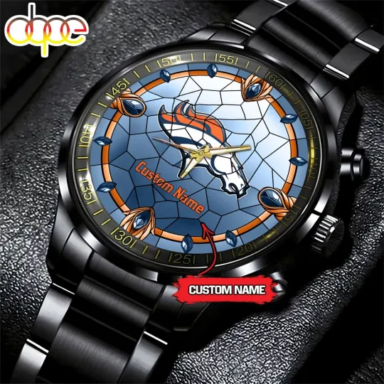 Discover Custom Denvers Team Broncos Stainless Steel Watch