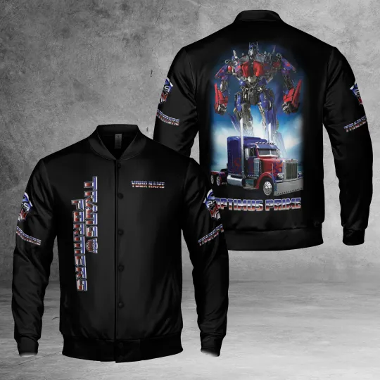 Personalized Optimus Prime Transformers Baseball Jacket for Fans