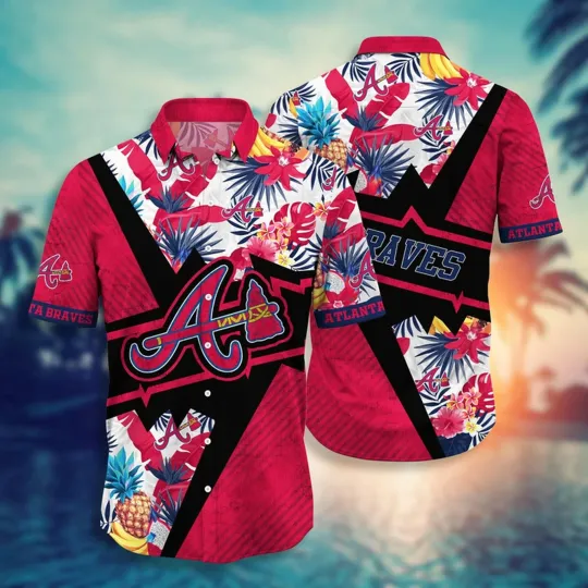Discover Atlanta Braves Pineapple Rush Hawaiian Shirt, Gift for Fan