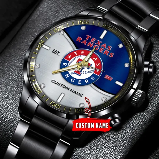 Discover Texas Team Rangers Baseball Stainless Steel Watch