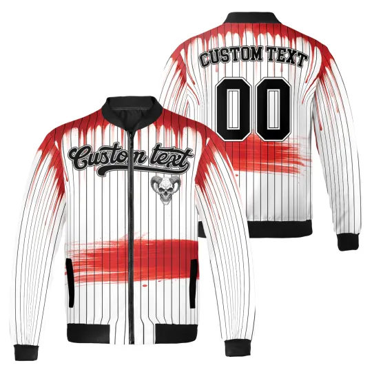 Personalized Halloween Spooky Slasher Bomber Jacket