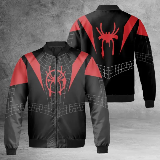 Spiderman Miles Morales Cosplay Bomber Jacket
