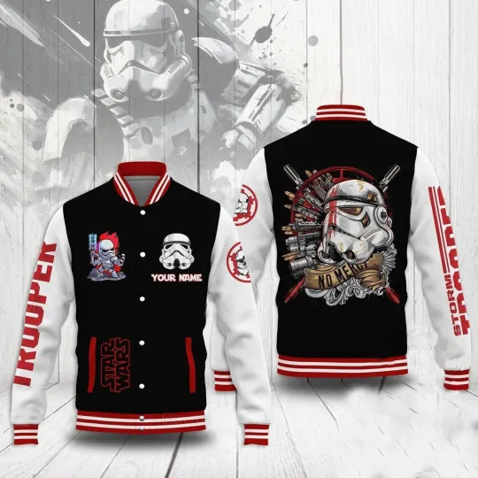 Discover Personalized Star Wars Stormtrooper Galaxy's Edge Baseball Jacket