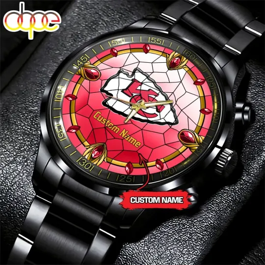 Discover Custom Kansas-Citys Team Chiefs Stainless Steel Watch