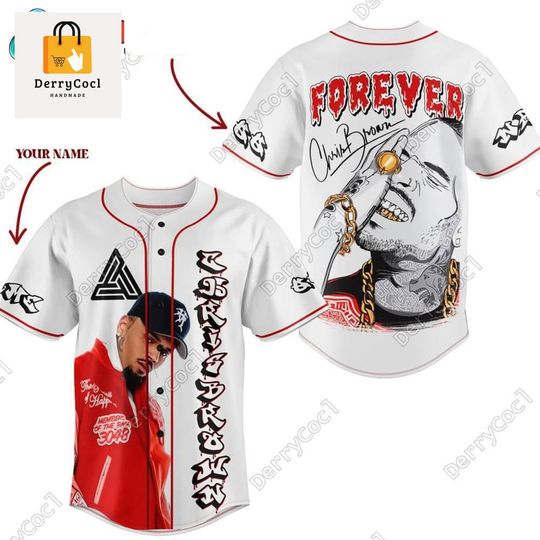 Discover Chris Brown Baseball Jersey, Chris Brown Forever White Red Baseball Shirt, Chris Brown 11-11 Tour Jersey, Custom Chris Brown Shirt