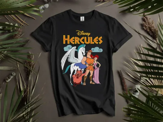 Disney Hercules Classic Group Shot T-Shirt for Men and Women