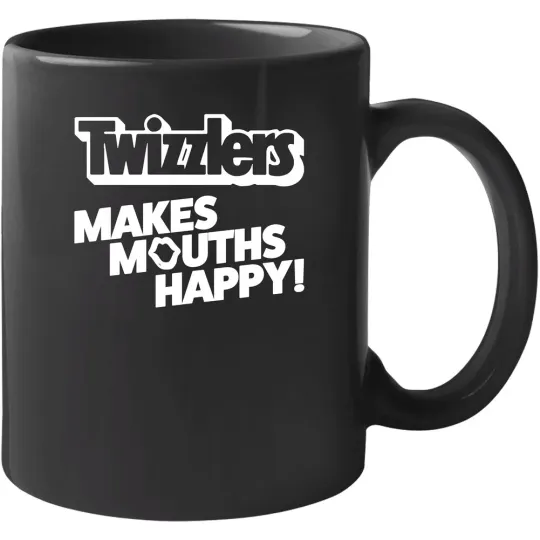 Vintage 1980s Twizzlers T-Shirt, Hershey's Mouths Happy, 80s Kitchen & Dining Mug