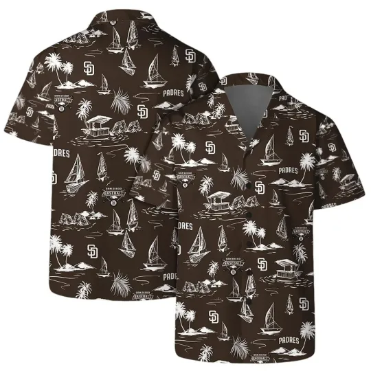 Discover San Diego Padres Island Sail Hawaiian Shirt, Gift for Fan