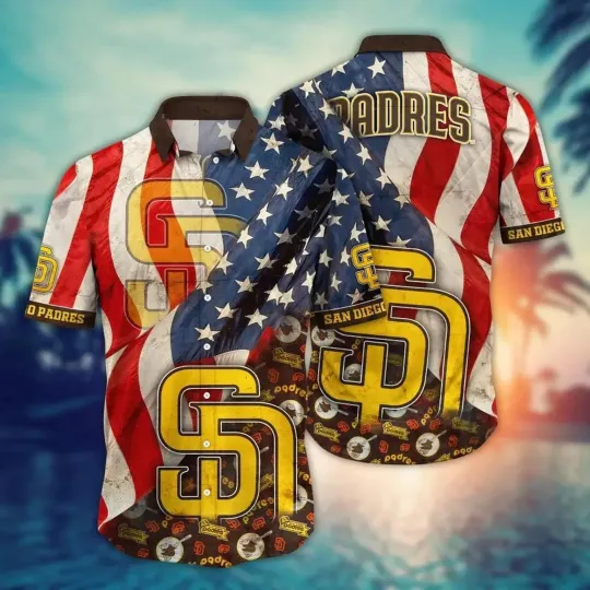 San Diego Padres Patriotic Pride Hawaiian Shirt, Gift for Fan