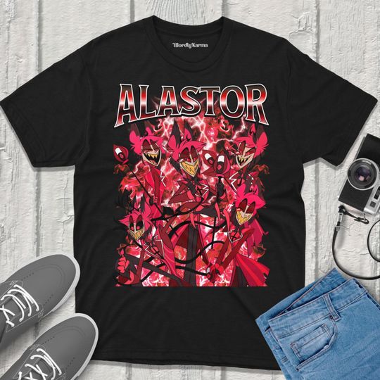 Alastor Hazbin Hotel Retro fanmerch T-Shir