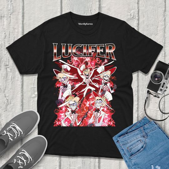 Lucifer Hazbin Hotel Retro fanmerch T-Shirt