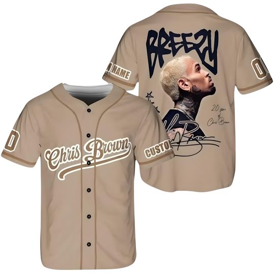 Discover Personalized Chris Brown XX 2025 Baseball Jersey, Custom Tour Shirt, Baseball Jersey for Adult Youth Kid, Breezy Bowl XX Baseball Jersey